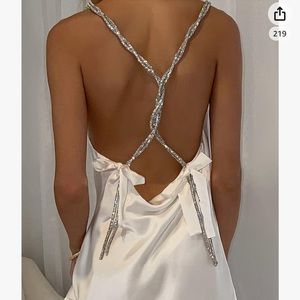 Size Small White Braided Back Dress